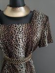Vintage Sage Harbor Leopard Dress