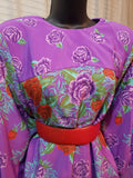 Joan Davis Purple Vintage Floral Blouse