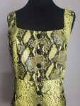 Wild Honey Python Print Faux Leather Mini Dress