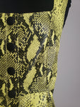Wild Honey Python Print Faux Leather Mini Dress
