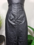Jackson High-Waist Leather Pencil Skirt