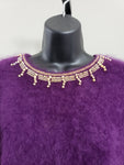 Nina Austin Purple Fur Vintage Sweater