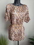 Ruched Leopard Print Top