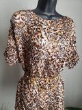 Ruched Leopard Print Top