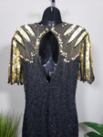 80's Right Vogue Butterfly Wing Vintage Sequin Dress