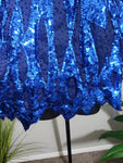 Being Fancy Royal Blue Vintage Sequin Blouse