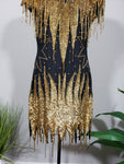 80's You Are Royal Sequin Beaded Cocktail Vintage Dress