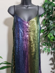 Wild Fable Multi-Color Sequin Tank Dress