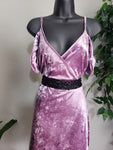 Charlotte's Velvet Wrap Purple Dress