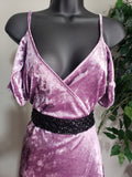 Charlotte's Velvet Wrap Purple Dress