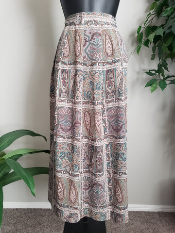 Koret Vintage Pleat Print Skirt