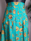 SK & Company Vintage Rope Print Pleat Skirt