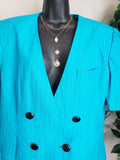 Paris Torquoise Vintage Pin Stripe Jacket