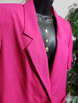 Sweet Briar Hot Pink Three Quarter Sleeve Blazer