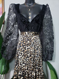 TopShop Leopard Satin Skirt