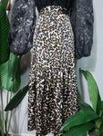 TopShop Leopard Satin Skirt