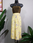 Leslie Fay Yellow Floral Vintage Skirt