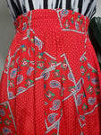 Claus Red Vintage Skirt