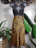 She + Sky Leopard Skirt