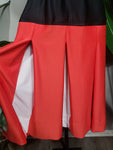 Deanna Red n Black Pleat Skirt
