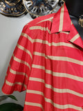 Schrader Red & Tan Stripe Blouse