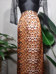 Leopard Print Plus Pencil Skirt